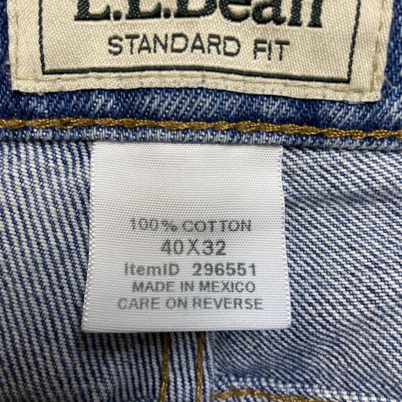Vintage LL Bean Standard Fit Jeans Men’s Size 40x32 Blue Denim - Picture 10 of 11